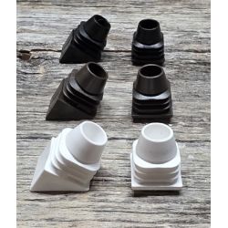 Petits connecteurs carrés en 3 couleurs (pq. de 20 avec vis ou à l'unité)