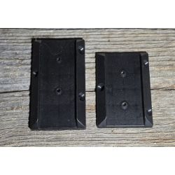 Support de lisse noir (3 1/2 ou 4 1/4 pouces - pq. de 2 ou 4 avec vis de la même couleur)