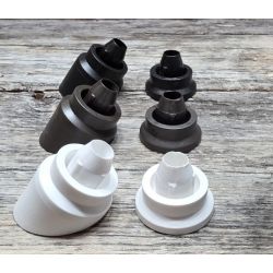 Gros connecteurs ronds en 3 couleurs (pq. de 20 avec vis ou à l'unité)