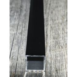Barreaux en aluminium carré noir (Boite de 10 et à l'unité)