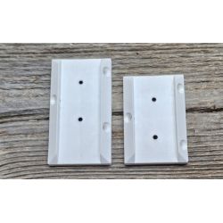 Support de lisse blanc (3 1/2 ou 4 1/4 pouces - pq. de 2 ou 4 avec vis de la même couleur)