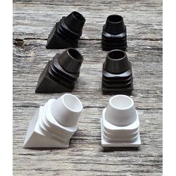 Petits connecteurs carrés en 3 couleurs (pq. de 20 avec vis ou à l'unité)