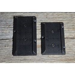 Support de lisse noir (3 1/2 ou 4 1/4 pouces - pq. de 2 ou 4 avec vis de la même couleur)