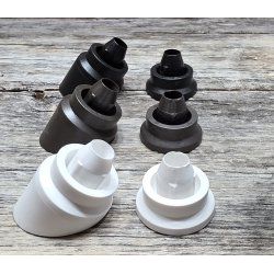 Gros connecteurs ronds en 3 couleurs (pq. de 20 avec vis ou à l'unité)