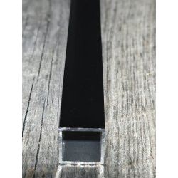 Barreaux en aluminium carré noir (Boite de 10 et à l'unité)