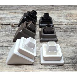 Gros connecteurs carrés en 3 couleurs (pq. de 20 avec vis ou à l'unité)