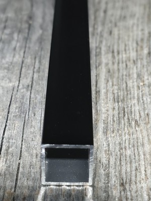 Barreaux en aluminium carré noir (Boite de 10 et à l'unité)